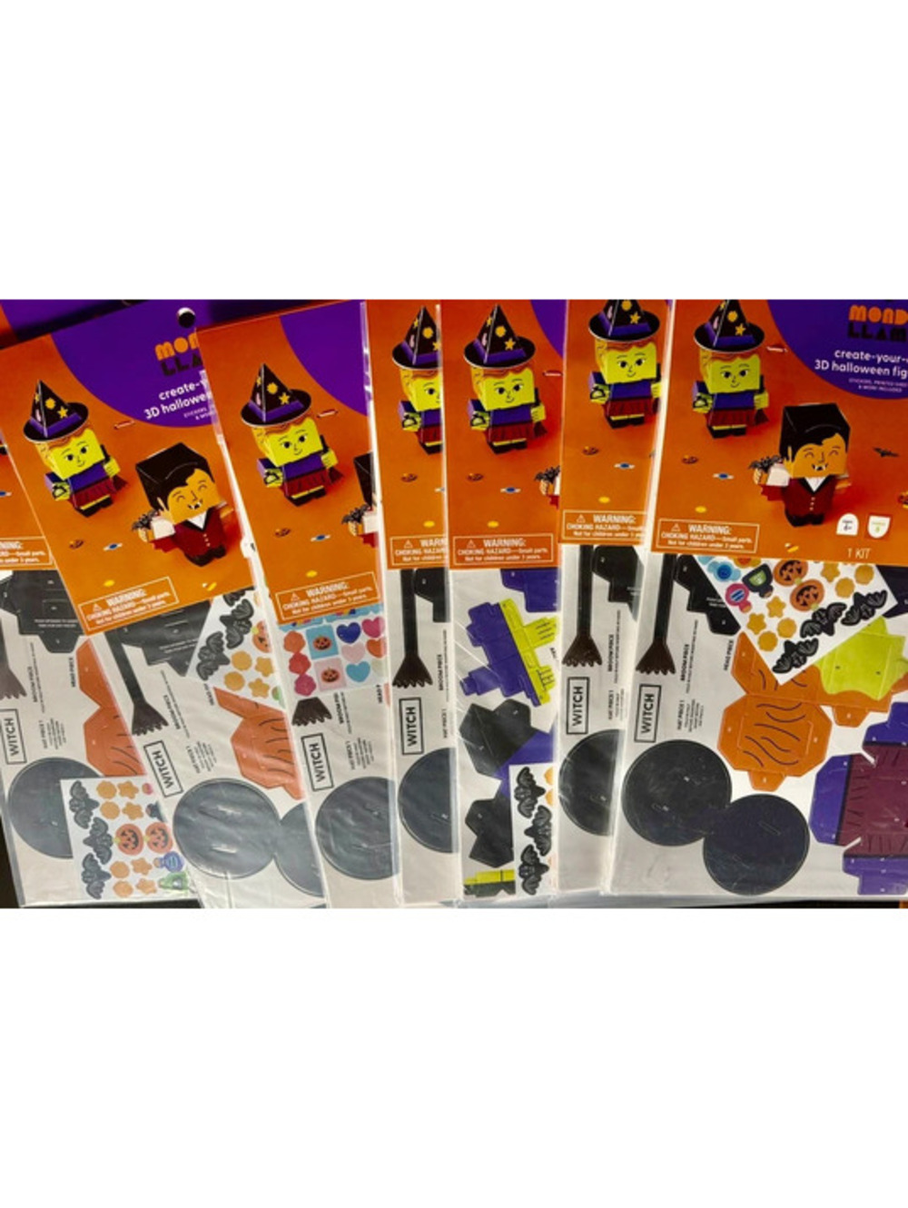 Mondo Llama Create-Your-Own 3D Halloween Figures Kit Bundle of 7